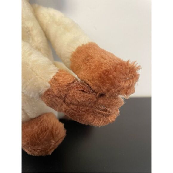 R. DAKIN Hugging Drooper Dog Plush-1976 Vintage Wht/Brn Puppy Stuffed Animal - Picture 2 of 7